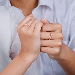 Sterling Silver Rose Gold Knotty Couple Bands For Couples Sterling Silver Zircon Gold Plated Ring-image-26