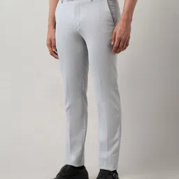 arrow Men Slim Fit Grey Polyester Trousers image 2