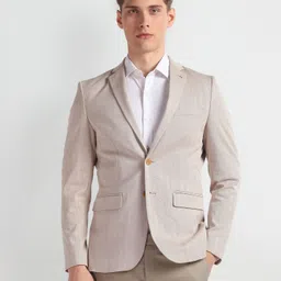 arrow Men Solid Single Breasted Formal Blazer image 4