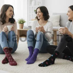 naosucura Women Woven Mid-Calf/Crew image 4