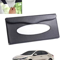 rkpsp Compact Premium Black Leatherite Sun Visior Tissue Holder For Car/Office-011 Vehicle Tissue Dispenser-picture-21