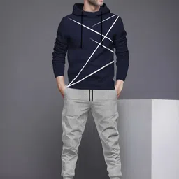 blive Men Night Suit Set Blue, Grey Solid-picture-23