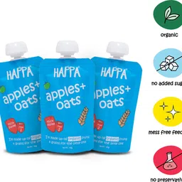 happa Organic Apples And Oats Fruit And Grain Puree Cereal-picture-15