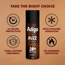 adigo BUZZ CASUAL Deodorant Spray - For Men image 5