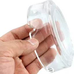 catliyer Glass Ashtrays for Cigarettes, Fancy Cute Cool Ash Tray, Pack of 1 (Clear) Clear Glass Ashtray image 5