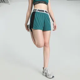 puma Solid Women Green Gym Shorts-picture-19