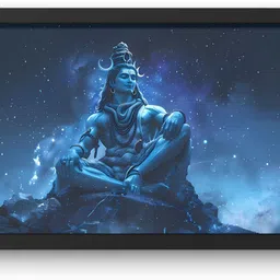 Lord Shiva Wall Painting for Home Decoration for Living Room Digital Reprint 12 inch x 9 inch Painting-image-77