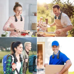 Wristkart Neck Fan Bladeless Speeds Battery Operated Personal NF33 Neck Fan Bladeless Battery Operated Personal opi142 USB Fan image 3