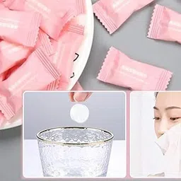 b s natural Coin Tissue Napkin Face tissue Facial Tissues Cotton Towels Magic Tissue paper p image 5