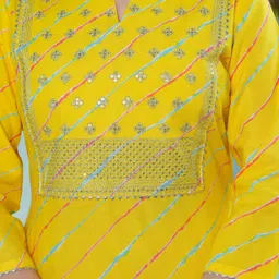 lakshay fashion Women Embroidered Cotton Blend A-line Kurta image 5