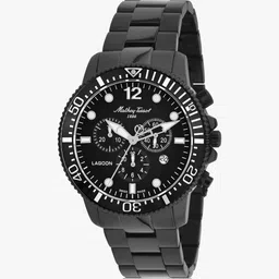 mathey-tissot Swiss Made Lagoon Chronograph Quartz Black Dial Analog Watch - For Men H123CHNN image 3
