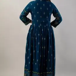 fantasticss Printed Rayon Blend Stitched Flared/A-line Gown image 2