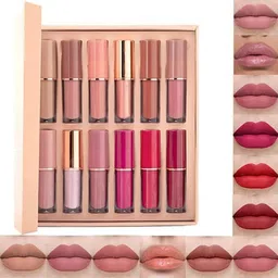 Lipstick Set of 12 Matte Velvet Mini Liquid Lipstick Set for Women-image-8