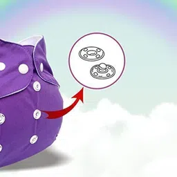 slikee New born Baby's Cotton Cloth washable and reusable Nappy with inserts-pack of 4 image 2