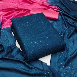 trendyfashionog Unstitched Cotton Blend Kurta & Churidar Material Embellished-picture-18