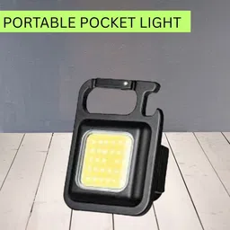Mini (LED COBB) Keychain Flashlight With4 Light Modes Folding Bracket BottleI440 4 hrs Torch Emergency Light-image-16