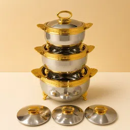 mds enterprises Premium Casserole Pack of 3 Cook and Serve Casserole Set image 2