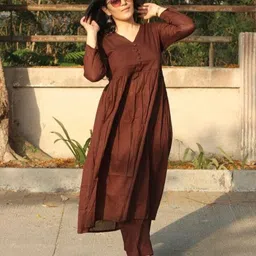 ajantatextile Women Pure Cotton Kurta Pant Set-picture-15