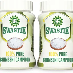 swastik 100 % Pure and Organic Bhimseni Kapoor Jar (100g) Pack of 2-picture-10
