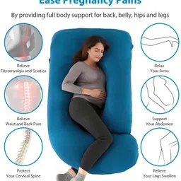 hundur store Microfibre Solid Pregnancy Pillow Pack of 1 image 3