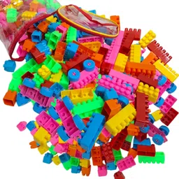 Kids Building Blocks Set – 200 PCS Colorful Plastic Construction Toy for Kids-image-55