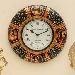 vedas Srinika Handpainted Wooden Wall Clock with Dial-picture-27