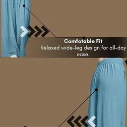 leriya fashion Women Regular Fit Light Blue Polycotton Trousers image 4