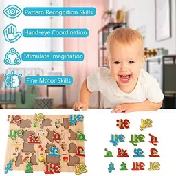 gamloid Wooden Hindi Alphabets Board image 3