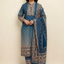 probasic Printed Kurta, Palazzo & Dupatta Set image 1