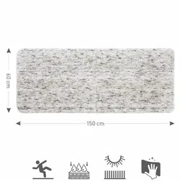 OBSESSIONS Beige Self-Design 1300 GSM Anti-Skid Bath Rug image 4