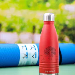 Servewell Indus Red Stainless Steel Vacuum Water Bottle-500ml-image-12