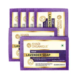 Khadi Organique Set Of 6 Lavender Soap 125 gm Each image 5