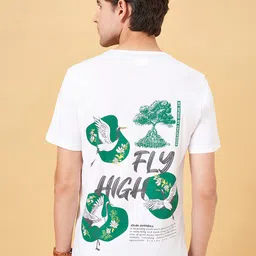 Urban Ranger by pantaloons Graphic Printed Pure Cotton Slim Fit T-shirt-picture-2