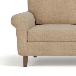 urban ladder create Oxford 1 Seater Fabric Sofa in Sandshell Beige Colour image 3