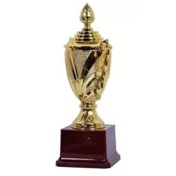 BAREEZE PURE Trophy for Winners | Metallic Fiber Gold Award Cup 7 Inch | Trophy for Party Celebrations, Ceremony, Appreciation Gift, Sport, Academy | Dancing Trophy | Pack of 1 image 3