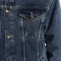 Trendyol Spread Collar Long Sleeves Washed Denim Jacket image 2