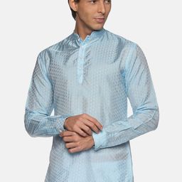Sethukrishna Men Blue Handloom Kurta-picture-19