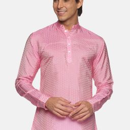 Sethukrishna Men Pink Thread Work Kurta-picture-40