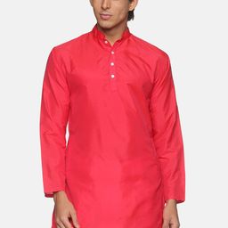 Sethukrishna Men Rose Solid Kurta-picture-7