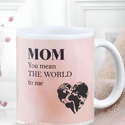 fnp White & Pink Worlds Best Mom Printed Ceramic Glossy Mug 325 ml-picture-43