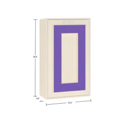 adona Calypso Kids Wall Mounted Folding Study Desk and Built In Bookshelf in Light Wood Lavender Purple Colour image 6