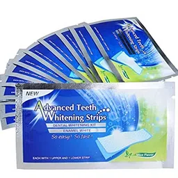 beauty que Professional Mint Flavor Advanced Teeth Whitening Strips for Sensitive Teeth image 2