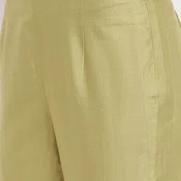folk song W The Folksong Collection Women Green Solid Trousers image 5