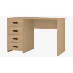 adona Casablanca Study Desk with 4 Handle Less Drawers in Canadian Maple Coffee Walnut Colour image 3