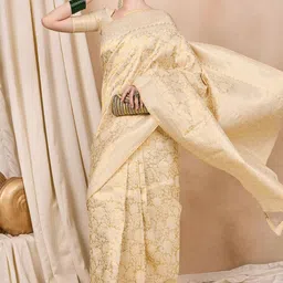 RAJGRANTH Woven Design Zari Pure Silk Kanjeevaram Saree image 4