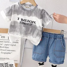 INCLUD Boys Printed T-shirt with Denim Shorts-picture-21
