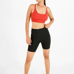 SKNZ Women Skinny Fit High-Rise Training or Gym Shorts-picture-46