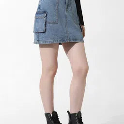 ONLY Onlrico Denim Straight Mini Skirt image 2