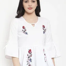 ROOPWATI FASHION White Peplum Top image 1