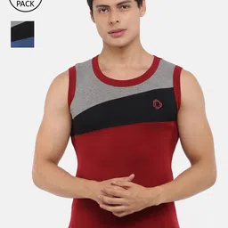 Dollar Bigboss Men Assorted Pack of 2 Combed Cotton Racerback Styled Gym Vest-picture-10